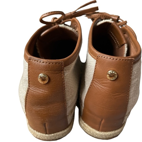 Michael Kors Kendrick Brown Leather Lace‎ Up Wedge Moccasin Style Bootie Size:10 - Picture 5 of 13